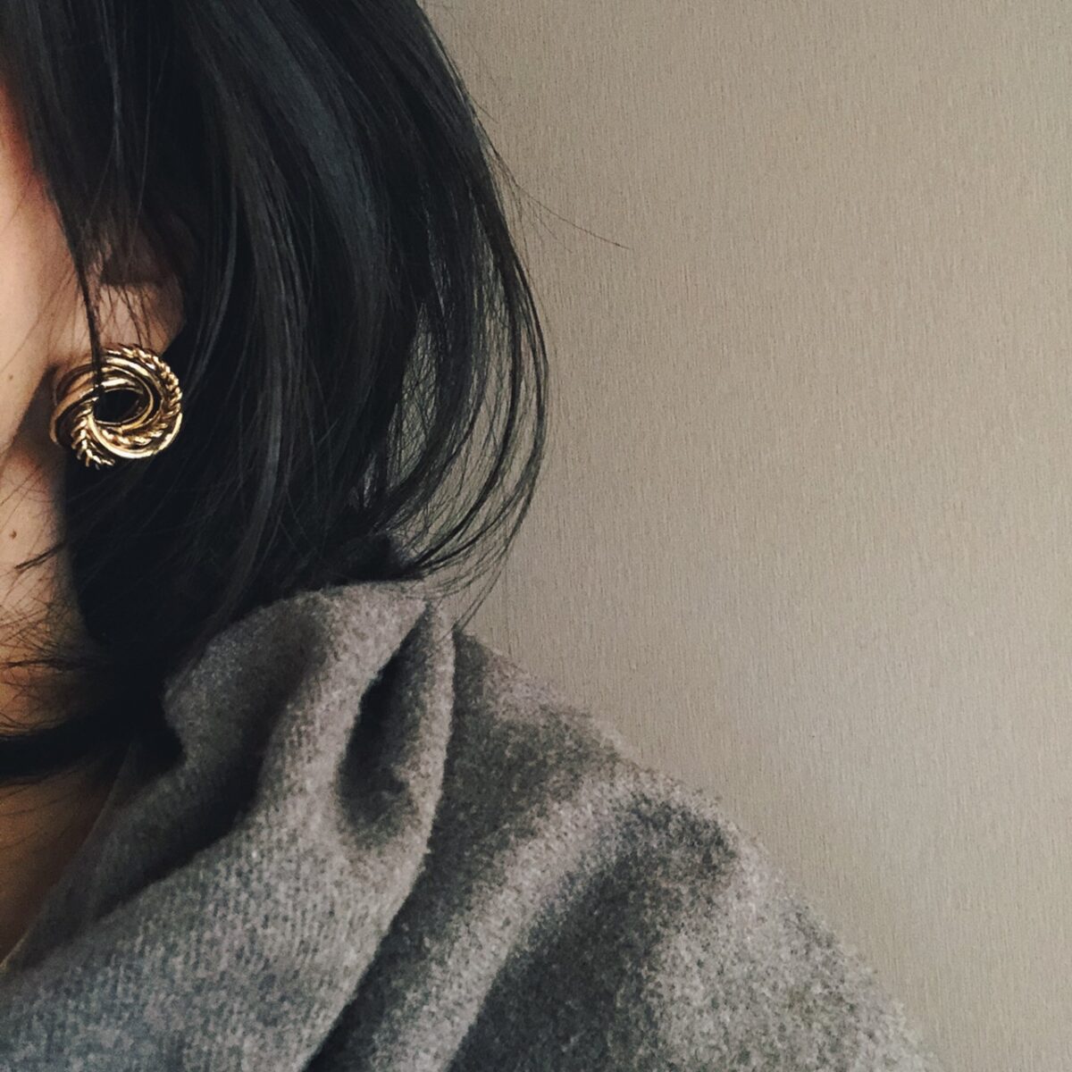 大款復古麻花耳環