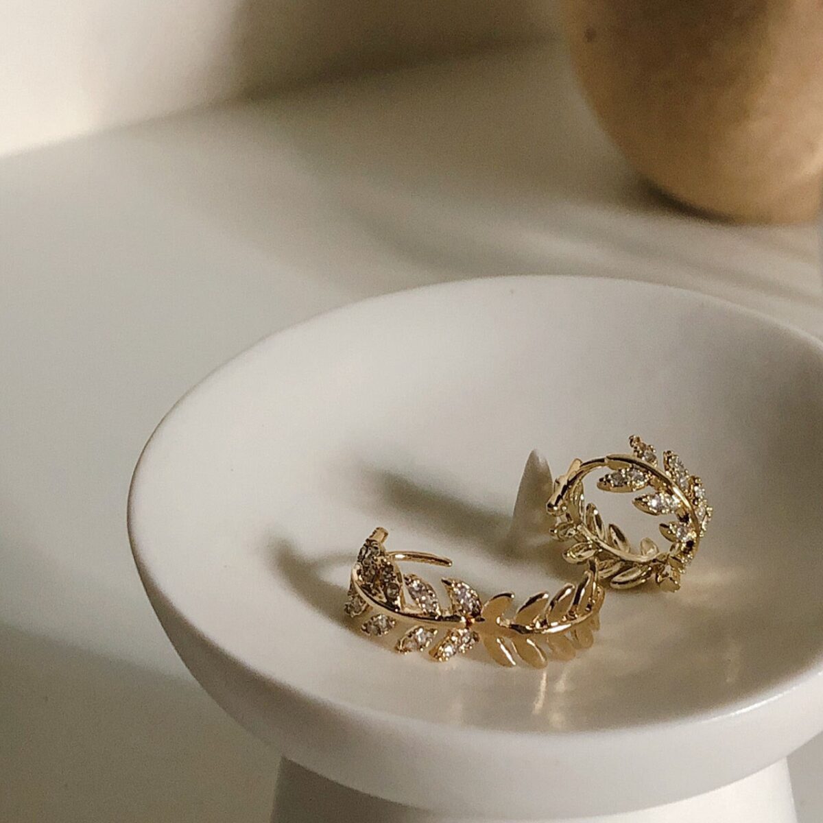 葉子小圈滿鑽耳環