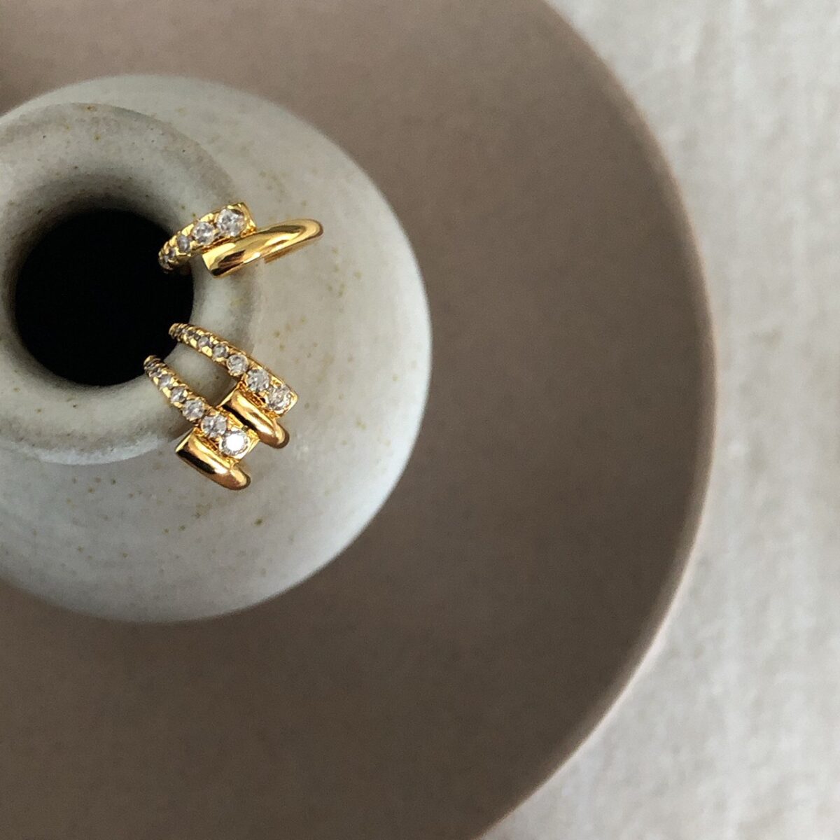 鑲鑽層次耳骨夾