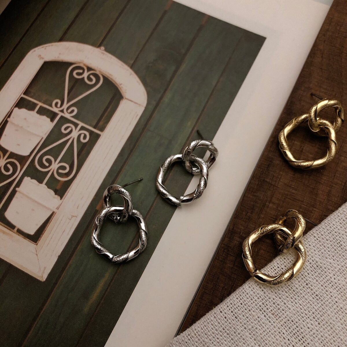 仿舊小圈圈耳環