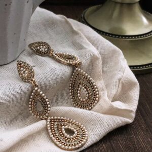 復古寶石水滴耳環