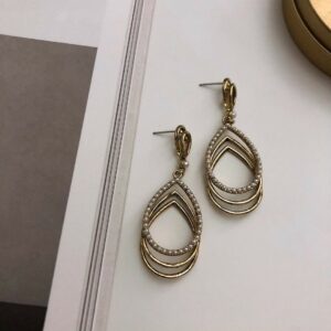 仿舊小珍珠疊圈耳環