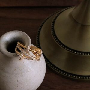 滿鑽層次圈圈戒指