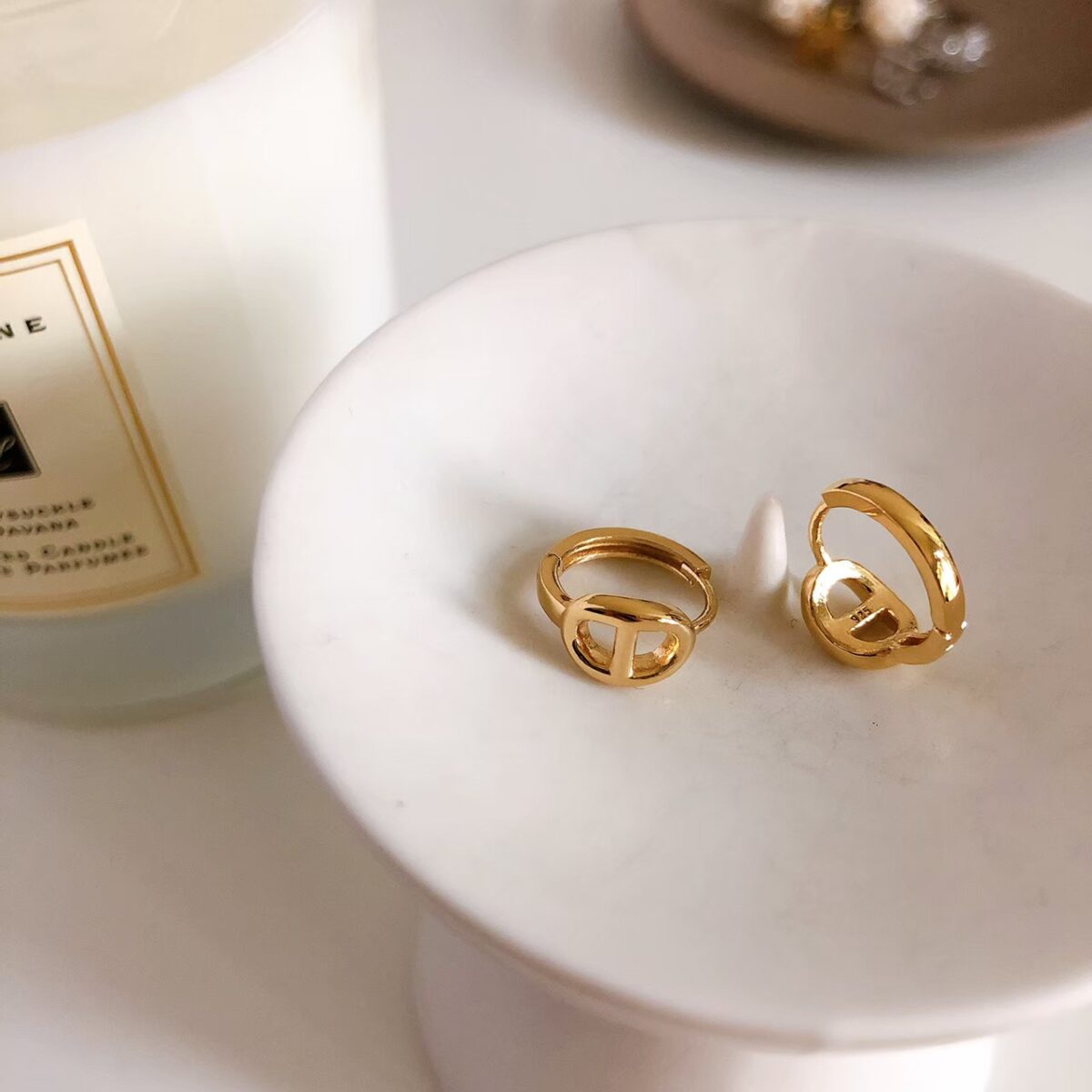 純銀小豬鼻耳環