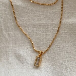 純銀長鑽雙層項鍊