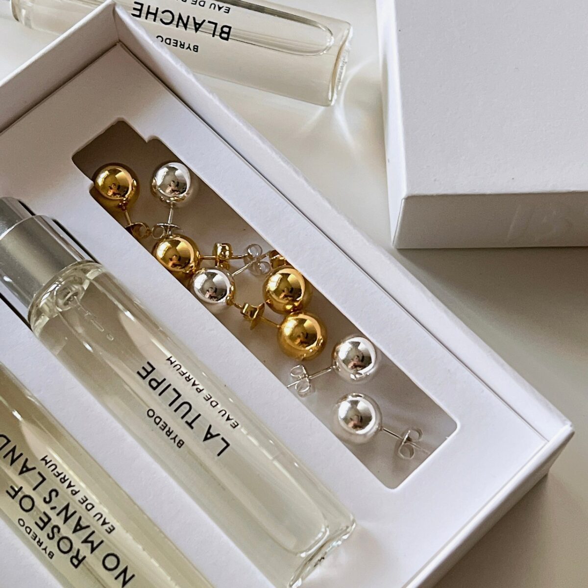 純銀經典圓球耳環