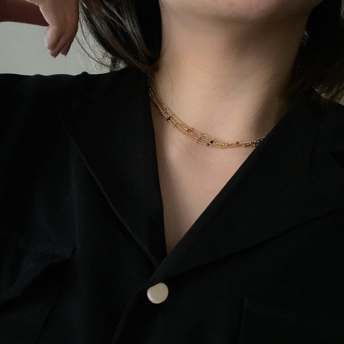 14K注金天然石項鍊