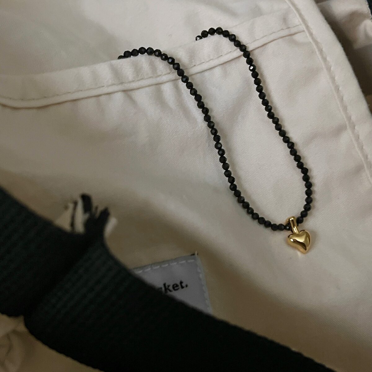 天然石小愛心項鍊