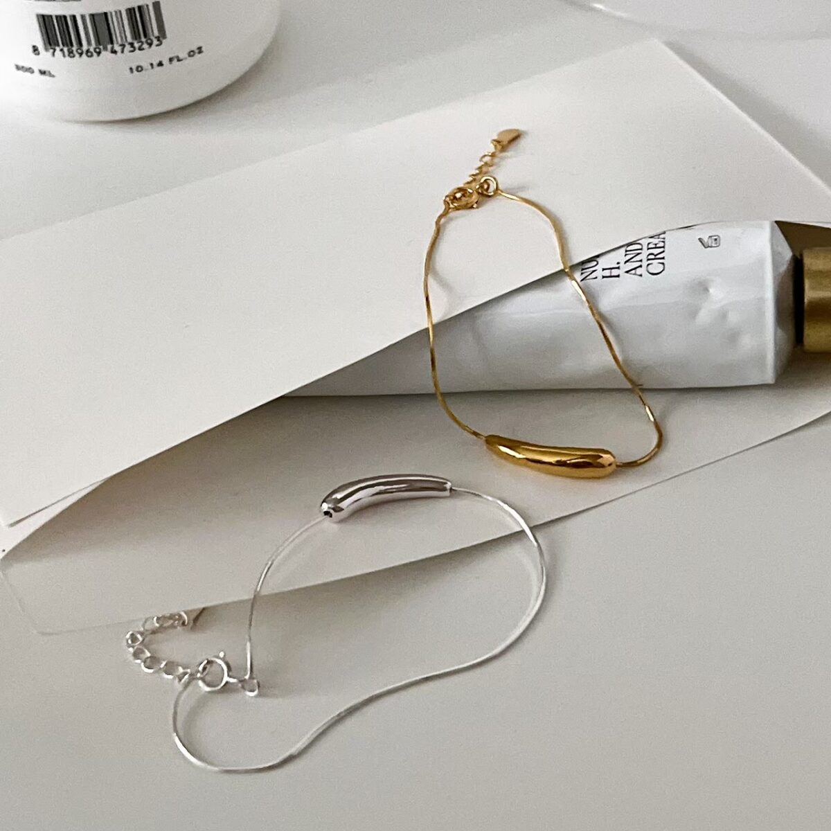 純銀不規則水滴手鍊