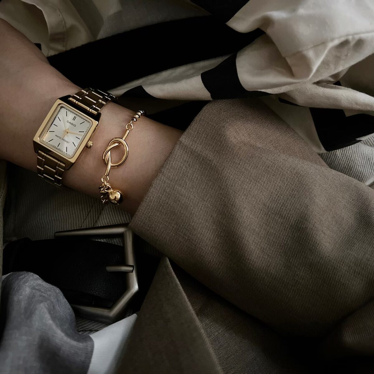 純銀扭結小圓球手鍊