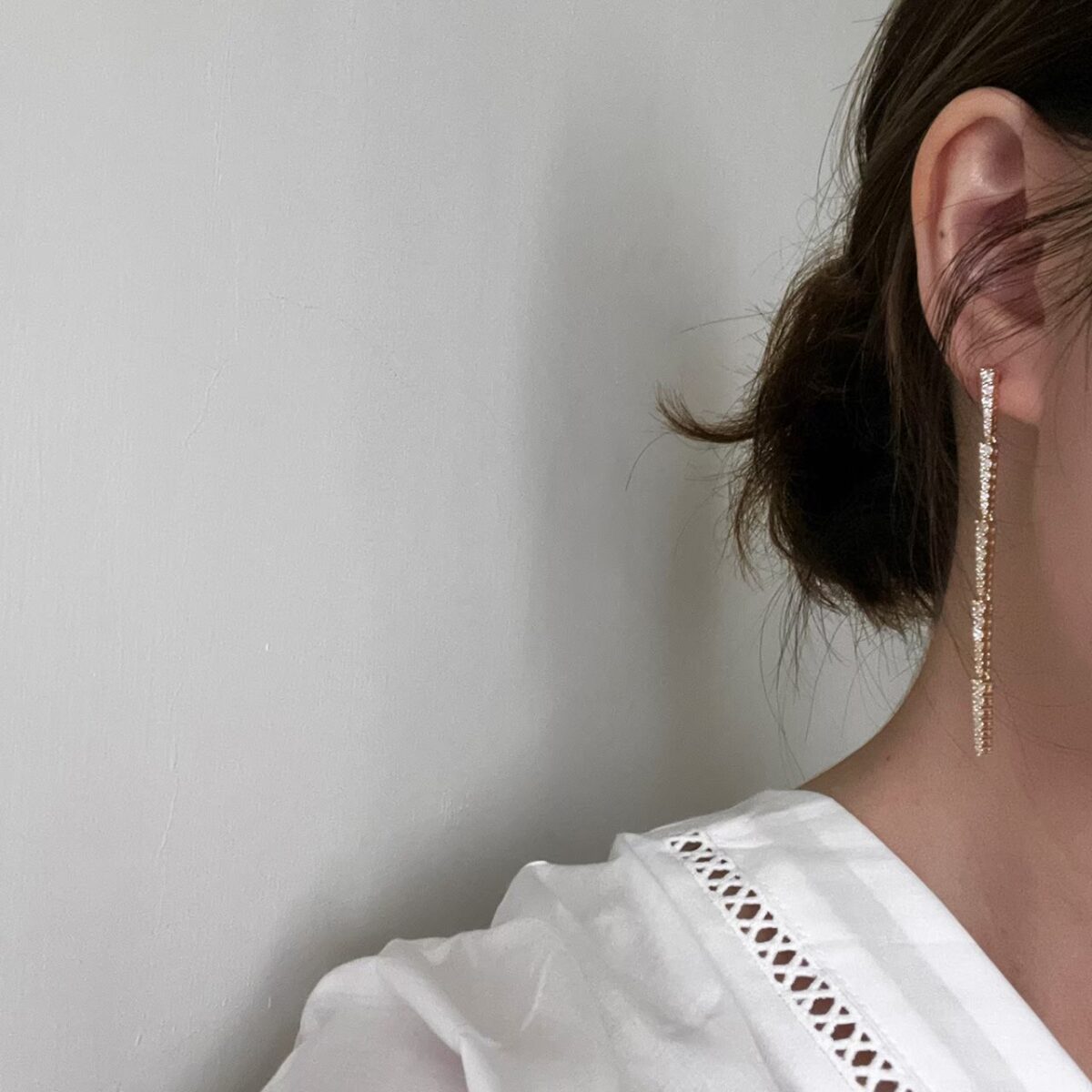 滿鑽箭頭垂墜耳環