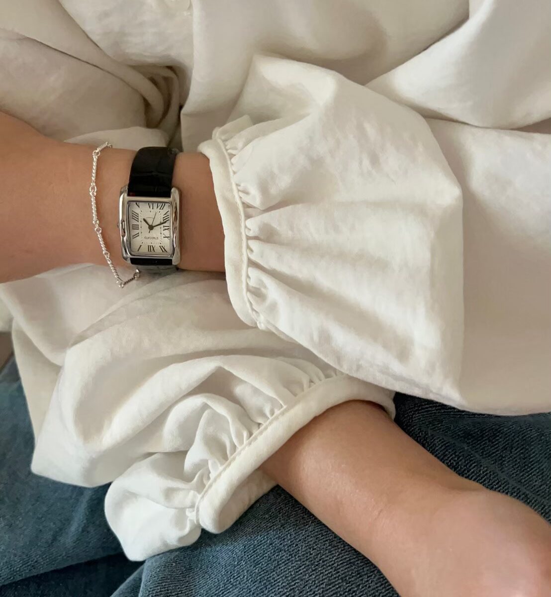 純銀小螺絲手鍊