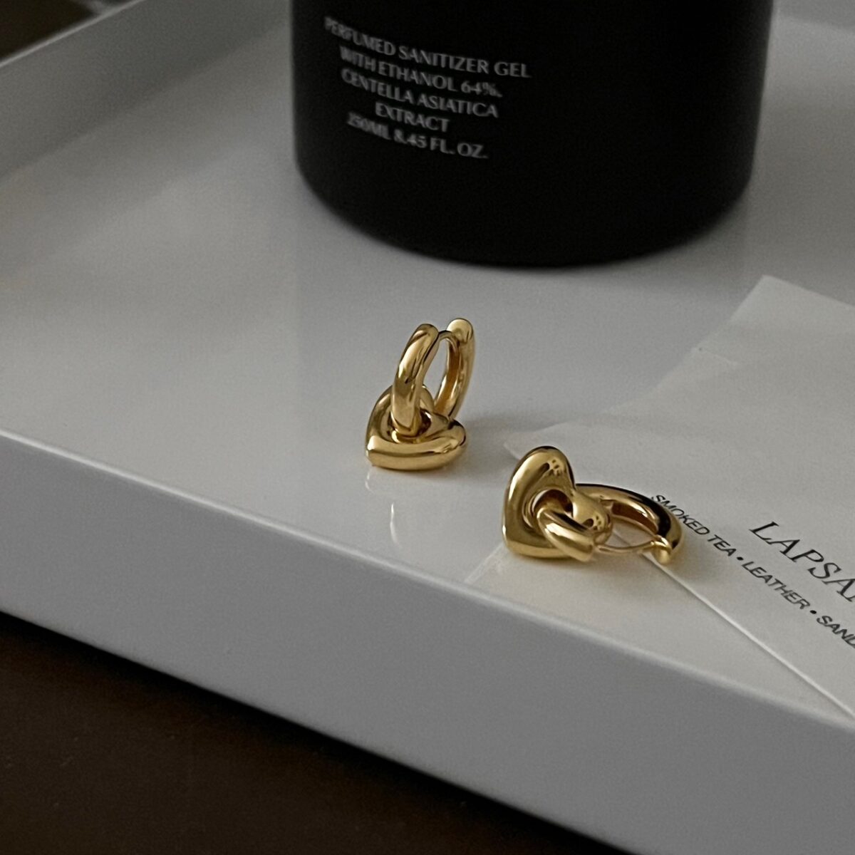純銀愛心圈圈耳環