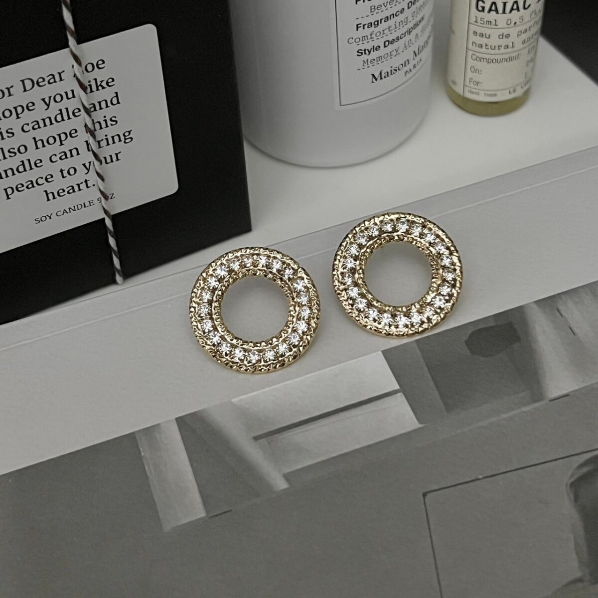 金色鑽圈圈耳環