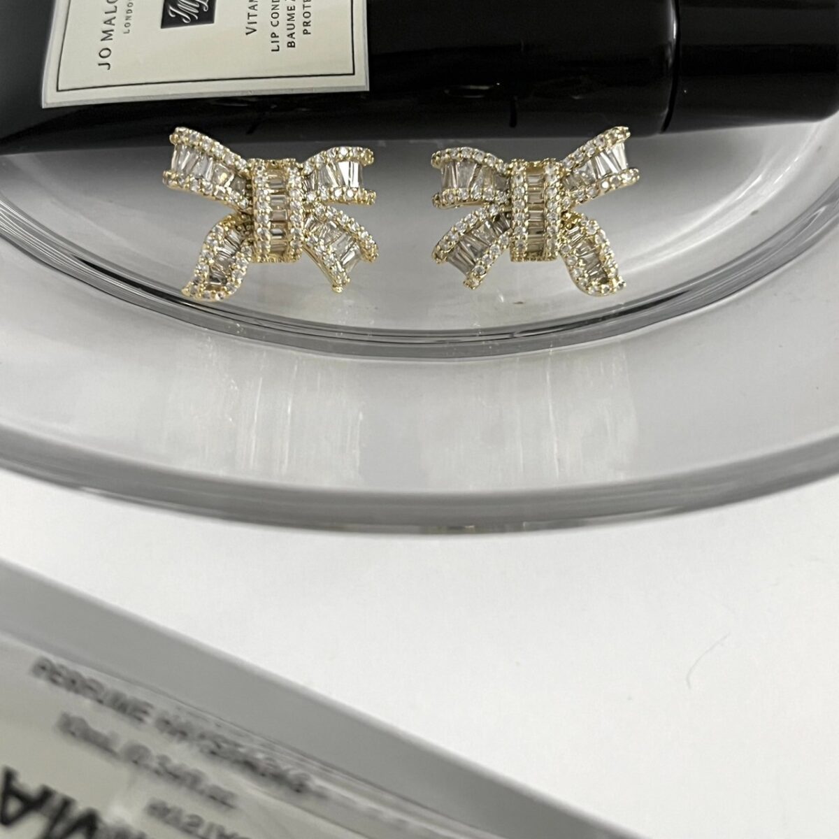 滿鑽蝴蝶結耳環