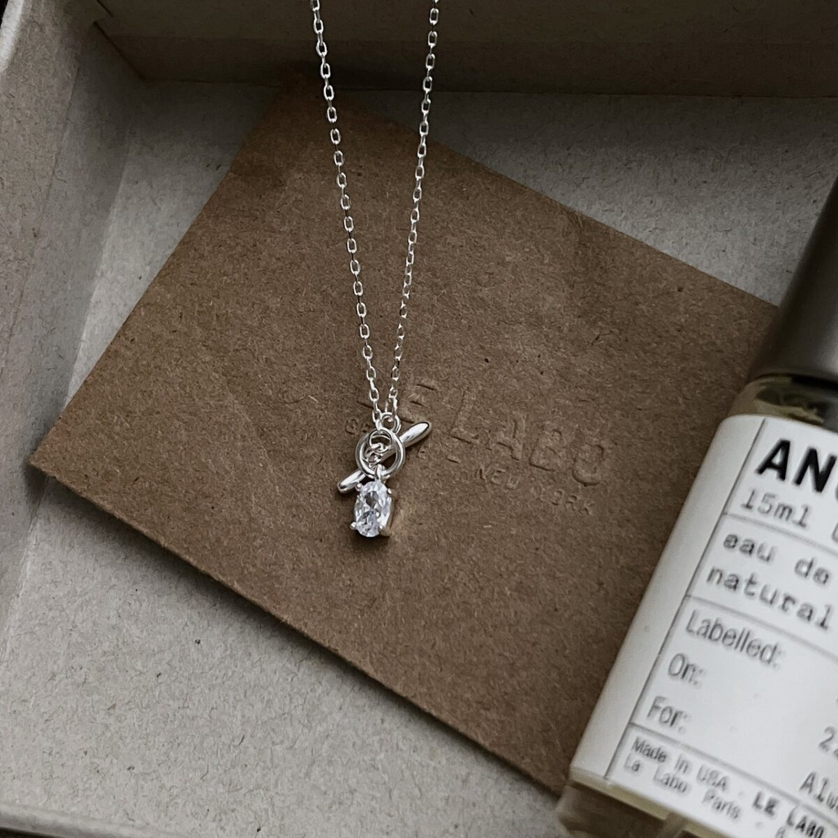 純銀小鑽OT扣項鍊
